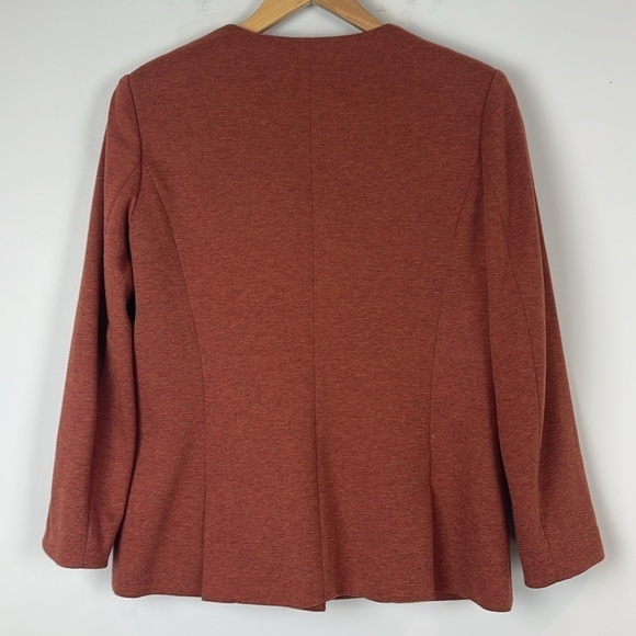 Anthropologie Cartonnier Rust Orange One Button Blazer Jacket Size Small - Picture 5 of 9